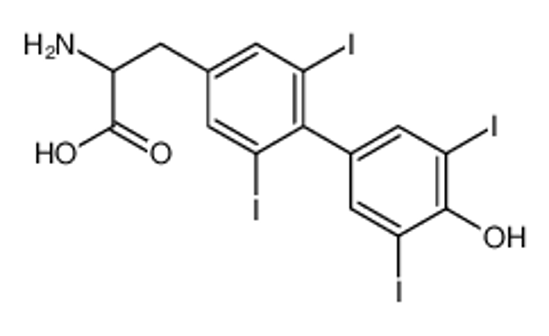 Picture of 2-amino-3-[4-(4-hydroxy-3,5-diiodophenyl)-3,5-diiodophenyl]propanoic acid