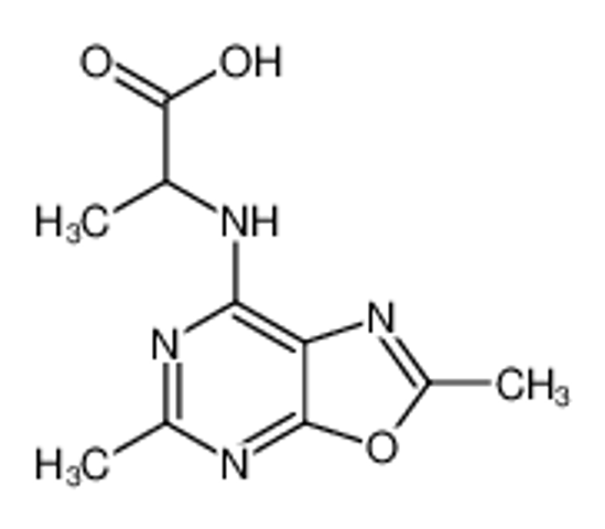 Picture of (2R)-2-[(2,5-dimethyl-[1,3]oxazolo[5,4-d]pyrimidin-7-yl)amino]propanoic acid