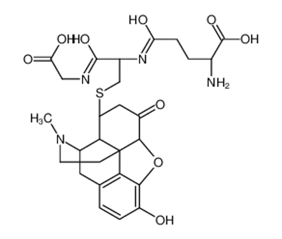 Изображение (2S)-5-[[(2R)-3-[[(4R,4aR,5R,7aR,12bS)-9-hydroxy-3-methyl-7-oxo-1,2,4,4a,5,6,7a,13-octahydro-4,12-methanobenzofuro[3,2-e]isoquinoline-5-yl]sulfanyl]-1-(carboxymethylamino)-1-oxopropan-2-yl]amino]-2-amino-5-oxopentanoic acid