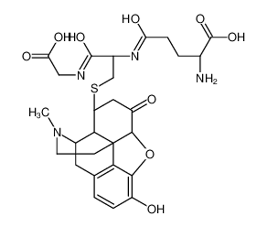 Picture of (2S)-5-[[(2R)-3-[[(4R,4aR,5R,7aR,12bS)-9-hydroxy-3-methyl-7-oxo-1,2,4,4a,5,6,7a,13-octahydro-4,12-methanobenzofuro[3,2-e]isoquinoline-5-yl]sulfanyl]-1-(carboxymethylamino)-1-oxopropan-2-yl]amino]-2-amino-5-oxopentanoic acid