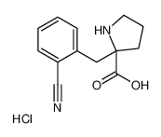 Picture of (2R)-2-[(2-cyanophenyl)methyl]pyrrolidine-2-carboxylic acid,hydrochloride