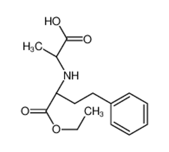 Picture of (2R)-2-[[(2R)-1-ethoxy-1-oxo-4-phenylbutan-2-yl]amino]propanoic acid