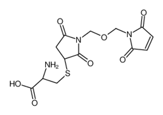 Picture of (2R)-2-amino-3-[1-[(2,5-dioxopyrrol-1-yl)methoxymethyl]-2,5-dioxopyrrolidin-3-yl]sulfanylpropanoic acid