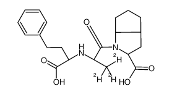 Изображение (2S,3aS,6aS)-1-[(2R)-2-[[(1S)-1-carboxy-3-phenylpropyl]amino]-3,3,3-trideuteriopropanoyl]-3,3a,4,5,6,6a-hexahydro-2H-cyclopenta[b]pyrrole-2-carboxylic acid