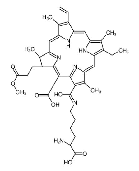 Picture of (2S,3S)-7-[[(5R)-5-amino-5-carboxypentyl]carbamoyl]-17-ethenyl-12-ethyl-3-(3-methoxy-3-oxopropyl)-2,8,13,18-tetramethyl-2,3,23,24-tetrahydroporphyrin-5-carboxylic acid