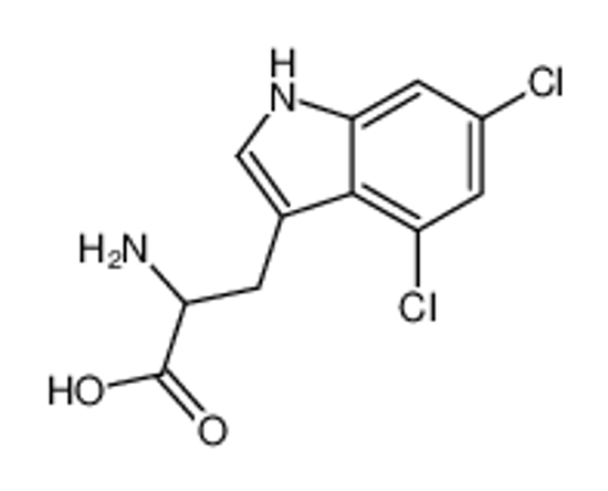 Изображение 2-amino-3-(4,6-dichloro-1H-indol-3-yl)propanoic acid