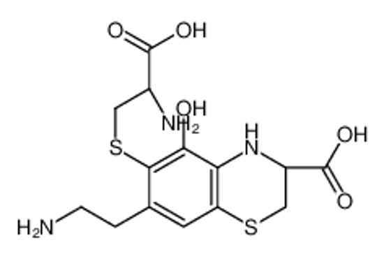 Picture of (3R)-6-[(2R)-2-amino-2-carboxyethyl]sulfanyl-7-(2-aminoethyl)-5-hydroxy-3,4-dihydro-2H-1,4-benzothiazine-3-carboxylic acid