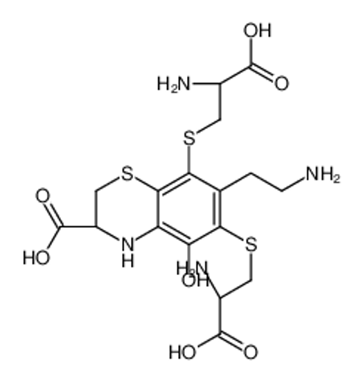 Picture of (3R)-6,8-bis[[(2R)-2-amino-2-carboxyethyl]sulfanyl]-7-(2-aminoethyl)-5-hydroxy-3,4-dihydro-2H-1,4-benzothiazine-3-carboxylic acid