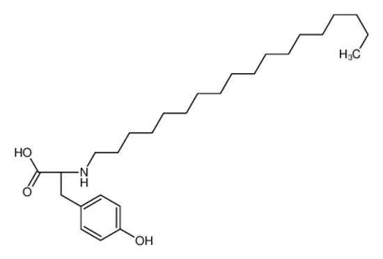 Изображение (2S)-3-(4-hydroxyphenyl)-2-(octadecylamino)propanoic acid