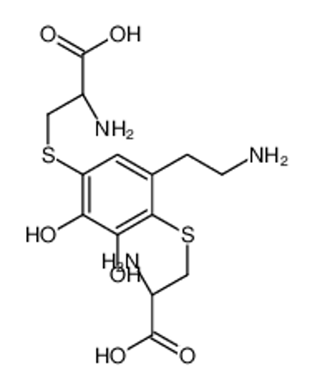 Picture of (2R)-2-amino-3-[4-[(2R)-2-amino-2-carboxyethyl]sulfanyl-5-(2-aminoethyl)-2,3-dihydroxyphenyl]sulfanylpropanoic acid
