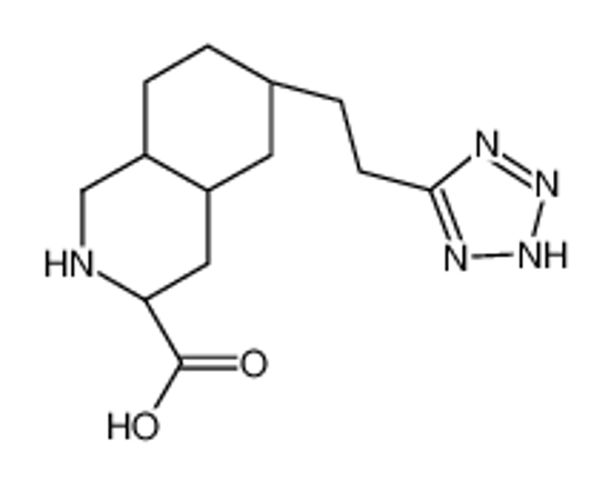 Picture of (3R,4aR,6R,8aR)-6-[2-(2H-tetrazol-5-yl)ethyl]-1,2,3,4,4a,5,6,7,8,8a-decahydroisoquinoline-3-carboxylic acid
