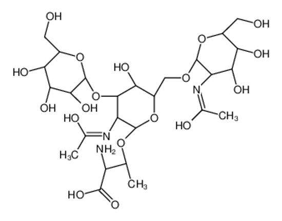 Picture of (2S,3R)-3-[(2S,3S,4R,5R,6S)-3-acetamido-6-[[(2R,3S,4R,5S,6S)-3-acetamido-4,5-dihydroxy-6-(hydroxymethyl)oxan-2-yl]oxymethyl]-5-hydroxy-4-[(2R,3S,4S,5R,6S)-3,4,5-trihydroxy-6-(hydroxymethyl)oxan-2-yl]oxyoxan-2-yl]oxy-2-aminobutanoic acid