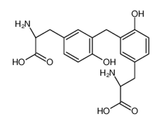 Picture of (2S)-2-amino-3-[3-[[5-[(2S)-2-amino-2-carboxyethyl]-2-hydroxyphenyl]methyl]-4-hydroxyphenyl]propanoic acid