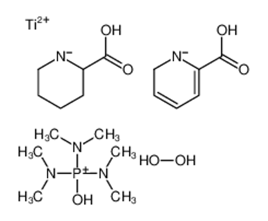 Picture of hydrogen peroxide,piperidin-1-ide-2-carboxylic acid,2H-pyridin-1-ide-6-carboxylic acid,titanium(2+),tris(dimethylamino)-hydroxyphosphanium