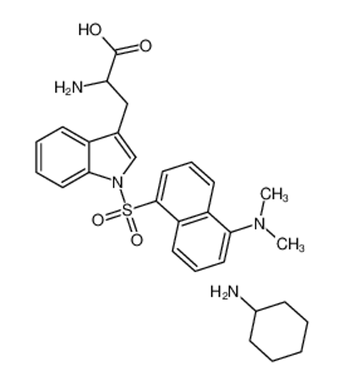 Изображение 2-amino-3-[1-[5-(dimethylamino)naphthalen-1-yl]sulfonylindol-3-yl]propanoic acid,cyclohexanamine