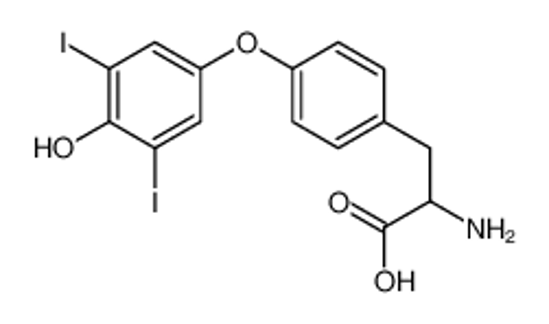 Picture of 2-amino-3-[4-(4-hydroxy-3,5-diiodophenoxy)phenyl]propanoic acid