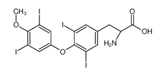 Picture of (2S)-2-amino-3-[4-(3,5-diiodo-4-methoxyphenoxy)-3,5-diiodophenyl]propanoic acid
