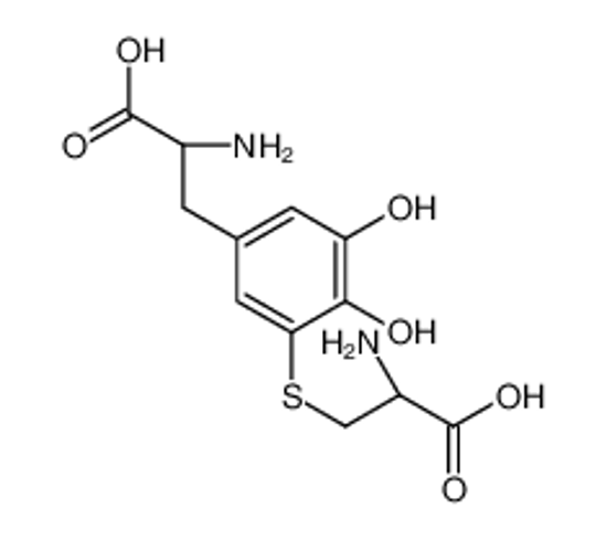 Picture of (2S)-2-amino-3-[3-(2-amino-2-carboxyethyl)sulfanyl-4,5-dihydroxyphenyl]propanoic acid