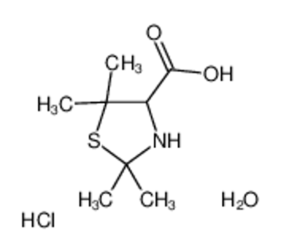 Изображение 2,2,5,5-tetramethyl-1,3-thiazolidine-4-carboxylic acid,hydrate,hydrochloride