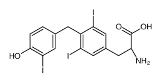 Picture of (2S)-2-amino-3-[4-[(4-hydroxy-3-iodophenyl)methyl]-3,5-diiodophenyl]propanoic acid