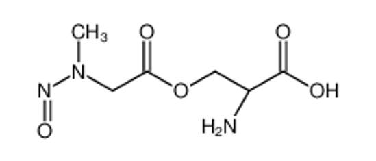 Picture of (2S)-2-amino-3-[2-[methyl(nitroso)amino]acetyl]oxypropanoic acid