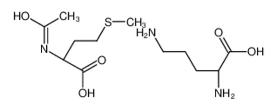 Picture of (2S)-2-acetamido-4-methylsulfanylbutanoic acid,(2S)-2,5-diaminopentanoic acid
