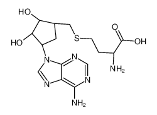 Picture of (2S)-2-amino-4-[[(1S,3S,4R)-4-(6-aminopurin-9-yl)-2,3-dihydroxycyclopentyl]methylsulfanyl]butanoic acid
