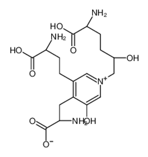 Picture of (2S,5R)-2-amino-6-[4-[(2S)-2-amino-2-carboxyethyl]-3-[(3S)-3-amino-3-carboxypropyl]-5-hydroxypyridin-1-ium-1-yl]-5-hydroxyhexanoate
