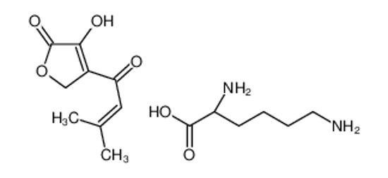 Imagem de (2S)-2,6-diaminohexanoic acid,4-hydroxy-3-(3-methylbut-2-enoyl)-2H-furan-5-one