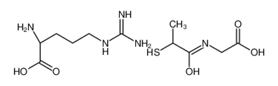 Picture of (2S)-2-amino-5-(diaminomethylideneamino)pentanoic acid,2-(2-sulfanylpropanoylamino)acetic acid