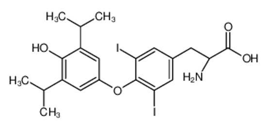 Picture of (2S)-2-amino-3-[4-[4-hydroxy-3,5-di(propan-2-yl)phenoxy]-3,5-diiodophenyl]propanoic acid