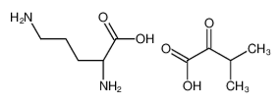Picture of (2S)-2,5-diaminopentanoic acid,3-methyl-2-oxobutanoic acid