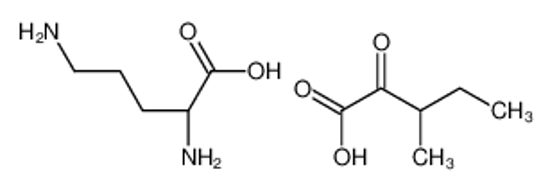 Picture of (2S)-2,5-diaminopentanoic acid,3-methyl-2-oxopentanoic acid