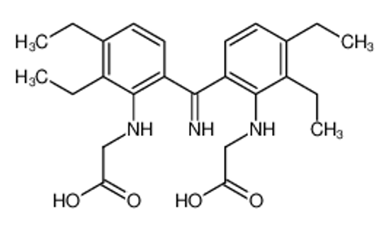 Изображение 2-[6-[2-(carboxymethylamino)-3,4-diethylbenzenecarboximidoyl]-2,3-diethylanilino]acetic acid