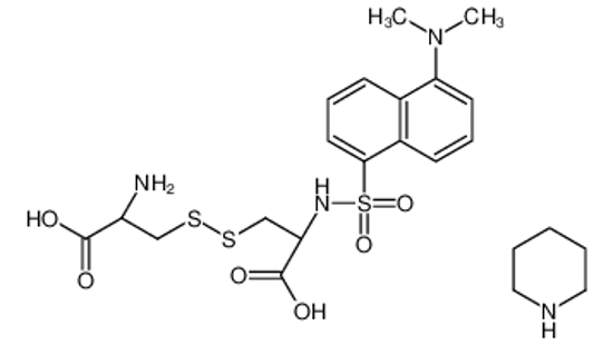 Picture of 2-amino-3-[[(2R)-2-carboxy-2-[[5-(dimethylamino)naphthalen-1-yl]sulfonylamino]ethyl]disulfanyl]propanoic acid,piperidine