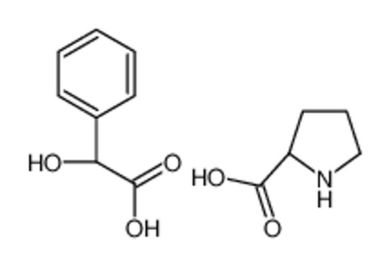 Imagem de (2R)-2-hydroxy-2-phenylacetate,(2S)-pyrrolidin-1-ium-2-carboxylic acid