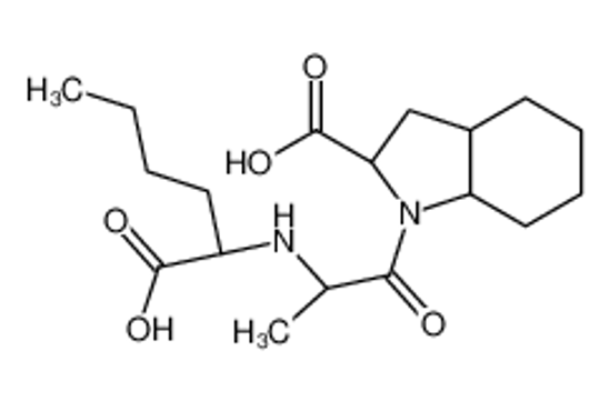 Picture of (2S,3aS,7aS)-1-[(2S)-2-[[(1S)-1-carboxypentyl]amino]propanoyl]-2,3,3a,4,5,6,7,7a-octahydroindole-2-carboxylic acid