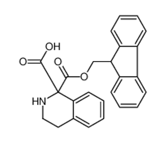 Picture of (1R)-1-(9H-fluoren-9-ylmethoxycarbonyl)-3,4-dihydro-2H-isoquinoline-1-carboxylic acid