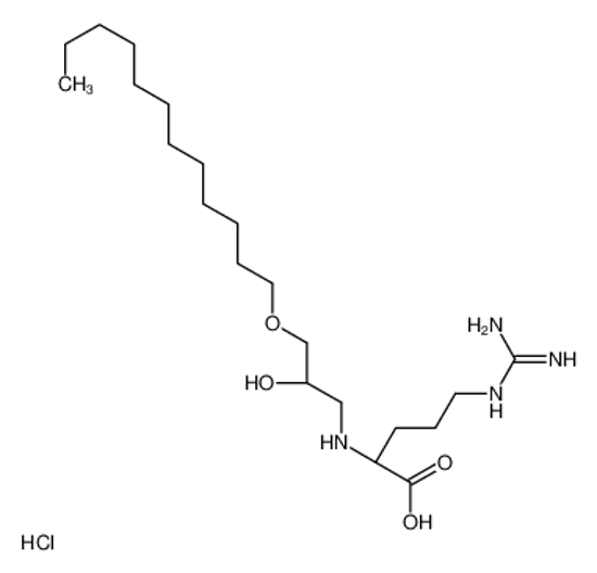 Picture of (2S)-5-(diaminomethylideneamino)-2-[(3-dodecoxy-2-hydroxypropyl)amino]pentanoic acid,hydrochloride