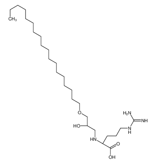 Picture of (2S)-5-(diaminomethylideneamino)-2-[(2-hydroxy-3-octadecoxypropyl)amino]pentanoic acid