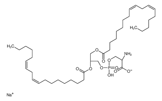 Picture of sodium,(2S)-2-azaniumyl-3-[[(2R)-2,3-bis[[(9Z,12Z)-octadeca-9,12-dienoyl]oxy]propoxy]-oxidophosphoryl]oxypropanoate