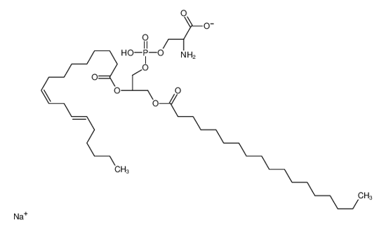 Picture of sodium,(2S)-2-azaniumyl-3-[[(2R)-2-[(9Z,12Z)-octadeca-9,12-dienoyl]oxy-3-octadecanoyloxypropoxy]-oxidophosphoryl]oxypropanoate