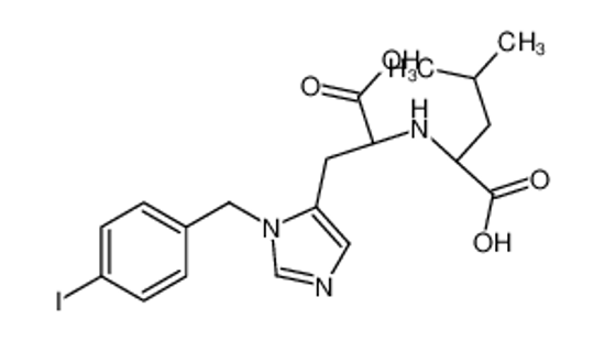 Picture of (2S)-2-[[(1S)-1-carboxy-2-[3-[(4-iodophenyl)methyl]imidazol-4-yl]ethyl]amino]-4-methylpentanoic acid