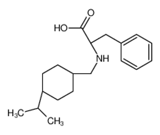 Picture of (2R)-3-phenyl-2-[(4-propan-2-ylcyclohexyl)methylamino]propanoic acid