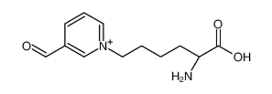 Picture of (2S)-2-amino-6-(3-formylpyridin-1-ium-1-yl)hexanoic acid
