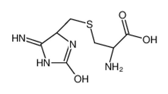 Picture of (2R)-2-amino-3-[(4-amino-2-oxo-1,5-dihydroimidazol-5-yl)methylsulfanyl]propanoic acid