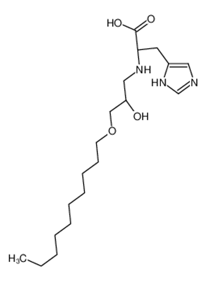 Picture of (2S)-2-[(3-decoxy-2-hydroxypropyl)amino]-3-(1H-imidazol-5-yl)propanoic acid