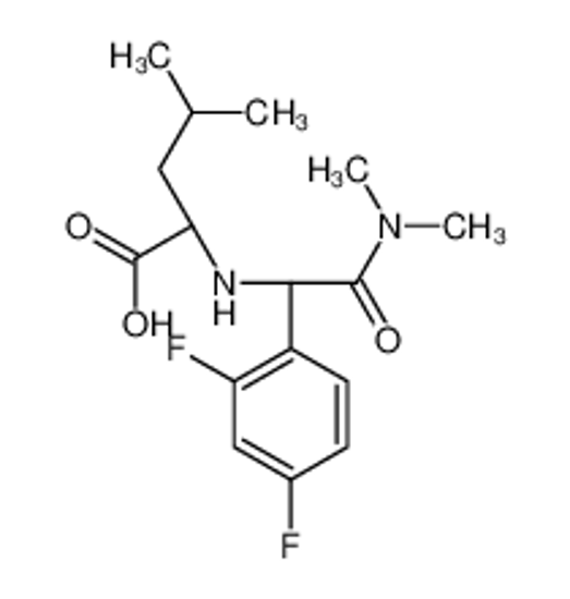 Picture of (2S)-2-[[(1R)-1-(2,4-difluorophenyl)-2-(dimethylamino)-2-oxoethyl]amino]-4-methylpentanoic acid