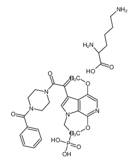 Picture of [3-[2-(4-benzoylpiperazin-1-yl)-2-oxoacetyl]-4,7-dimethoxypyrrolo[2,3-c]pyridin-1-yl]methyl dihydrogen phosphate,(2S)-2,6-diaminohexanoic acid