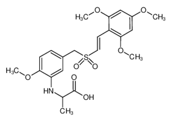 Picture of (E)-2-(2-methoxy-5-((2',4',6'-trimethoxystyrylsulfonyl)-methyl)phenylamino)propanoic acid